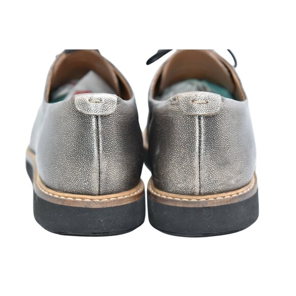 Womens Clarks Metallic Bronze Oxfords Size US 8.5 M Lace Up Comfort Shoes Sharp - Picture 5 of 8